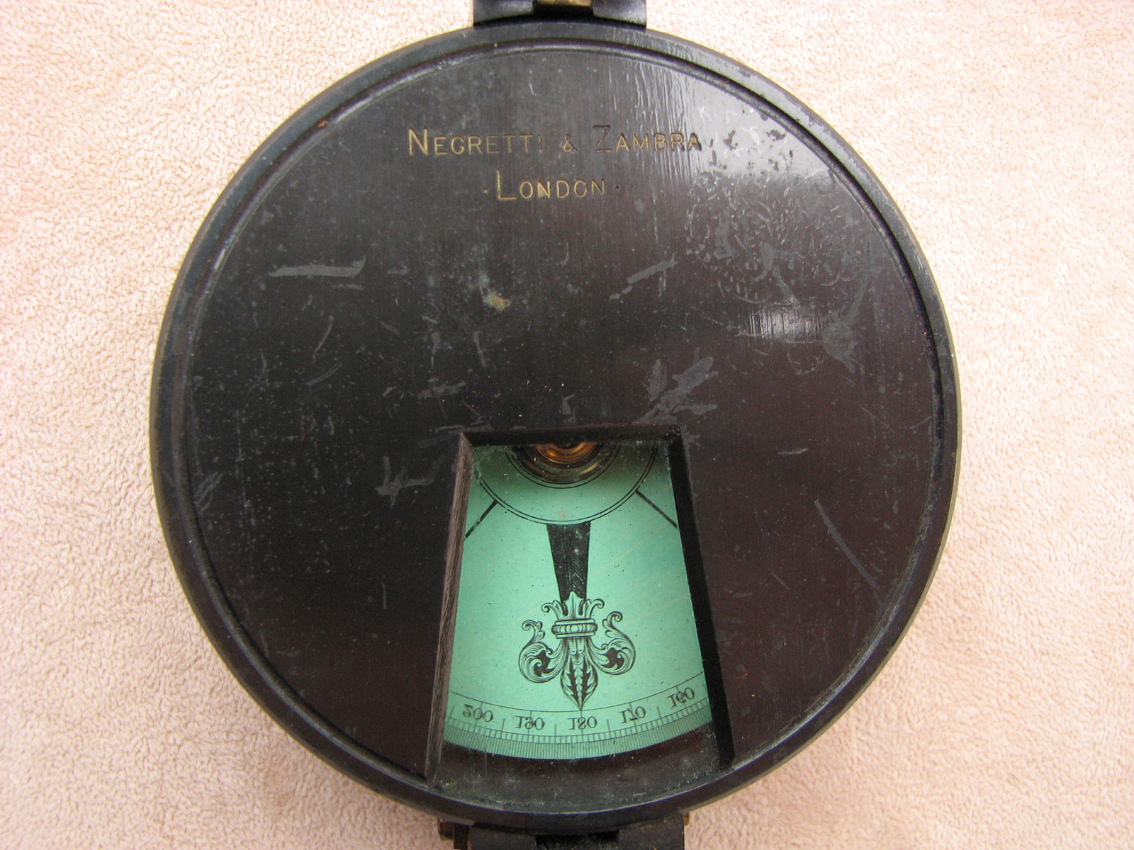 19th century Negretti & Zambra prismatic compass retailed by Hirsbrunner & Co Shanghai